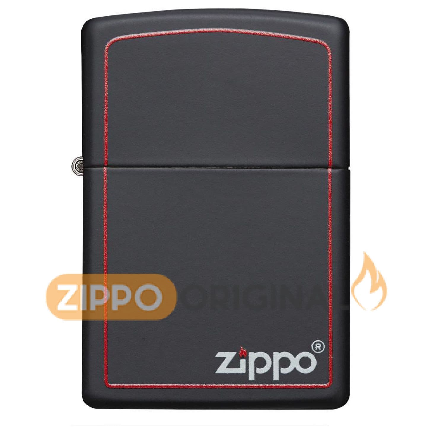 فندک زیپو اصل مشکی قرمز 218ZB