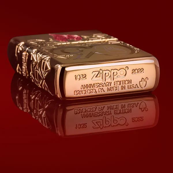 زیپو لیمیتد اصل طلایی کد 49866 (90 سالگی zippo) — تصویر ۴