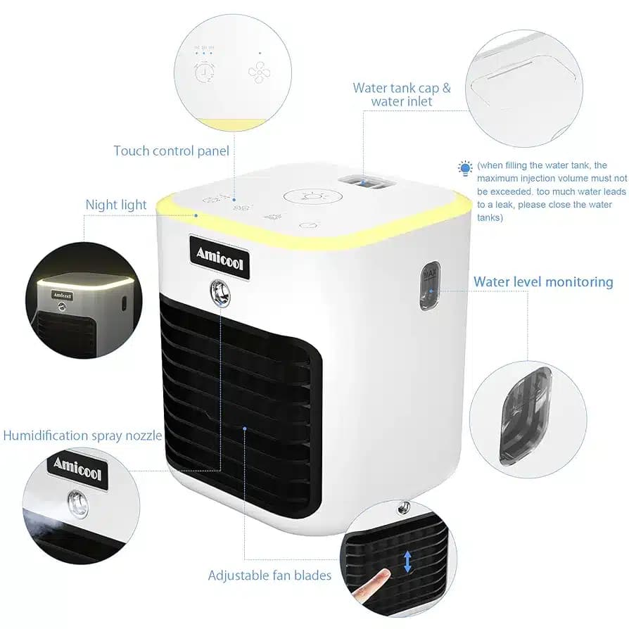 کولر آبی قابل حمل آمیکول YB88_ خنک همیشه همراه — تصویر ۷