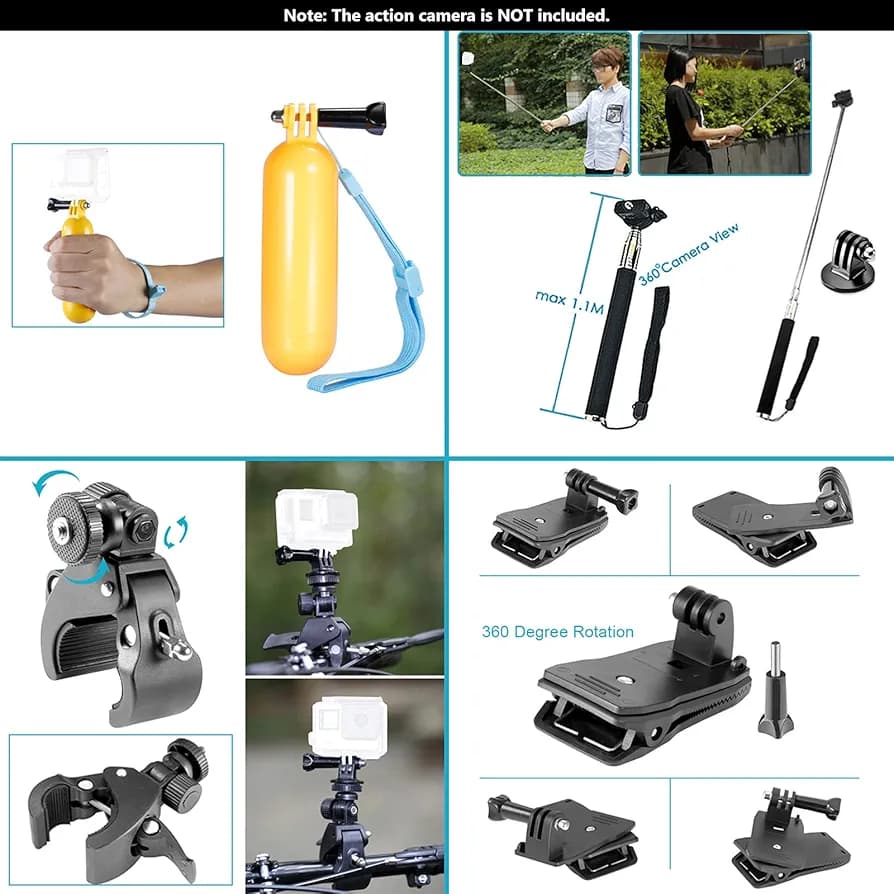 کیت لوازم جانبی دوربین گوپرو GoPro ــ همراه حرفه ای شما برای فیلمبرداری و عکاسی در هر شرایطی — تصویر ۵
