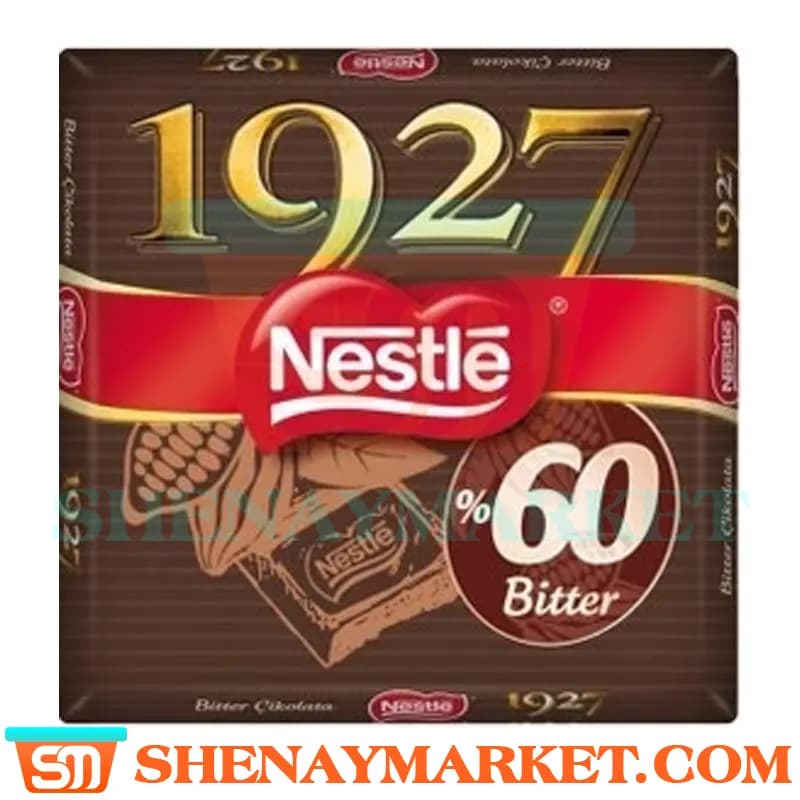 شکلات تخته ای نستله 1927 با شکلات 60% تلخ 60 گرم (بسته ۶ عددی)
