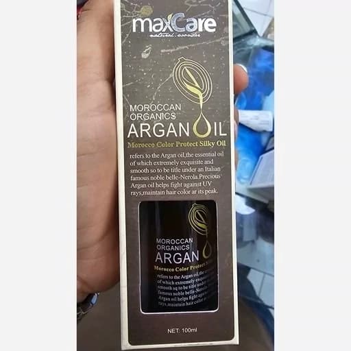 روغن آرگان مکس کر maxcare ضد حرارت و مخصوص موهای کراتین و رنگ شده،آسیب دیده ترمیم کننده موبازسازی کننده موتغذیه کننده مو — تصویر ۵