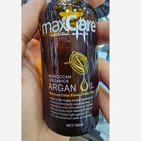 روغن آرگان مکس کر maxcare ضد حرارت و مخصوص موهای کراتین و رنگ شده،آسیب دیده ترمیم کننده موبازسازی کننده موتغذیه کننده مو — تصویر ۷
