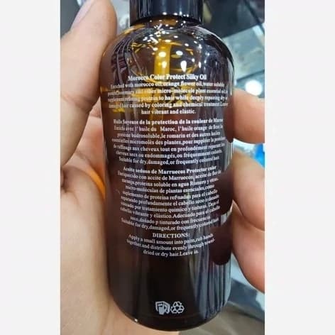 روغن آرگان مکس کر maxcare ضد حرارت و مخصوص موهای کراتین و رنگ شده،آسیب دیده ترمیم کننده موبازسازی کننده موتغذیه کننده مو — تصویر ۴