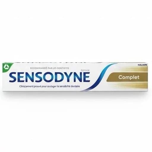 خمیر دندان Sensodyne ساخته شرکت Haleon (در اتحادیه اروپا) محافظت از مینای دندان، جلوگیری از پوسیدگی حجم 75 میل