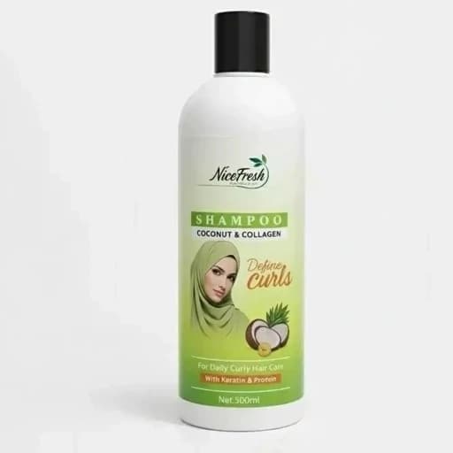 شامپو مخصوص مو فر نایس فرش ایتالیایی 500 گرمی بدون سولفات و بدون پارابن رایحه نارگیل و کراتین