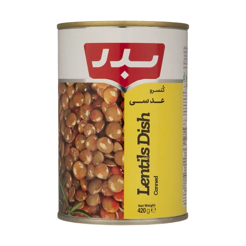 کنسرو خوراک عدسی بدر – 420 گرم