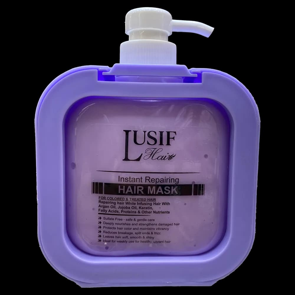 ماسک مو مخصوص موهای رنگ شده لوسیف Lusif حجم 500 میل | تثبیت کننده رنگ و ترمیم کننده مو