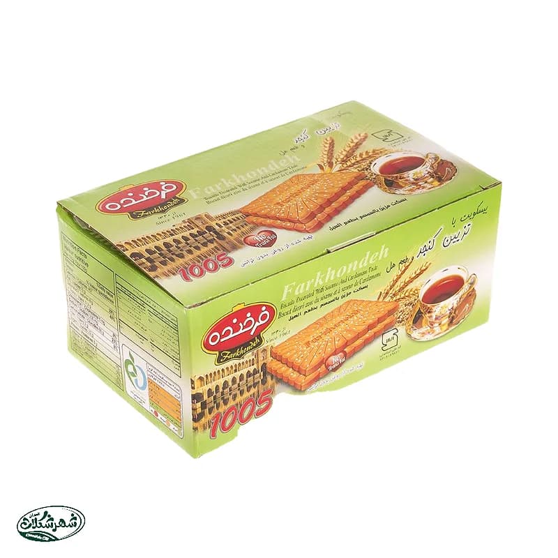بیسکویت پذیرایی فرخنده کنجدی 220گ
