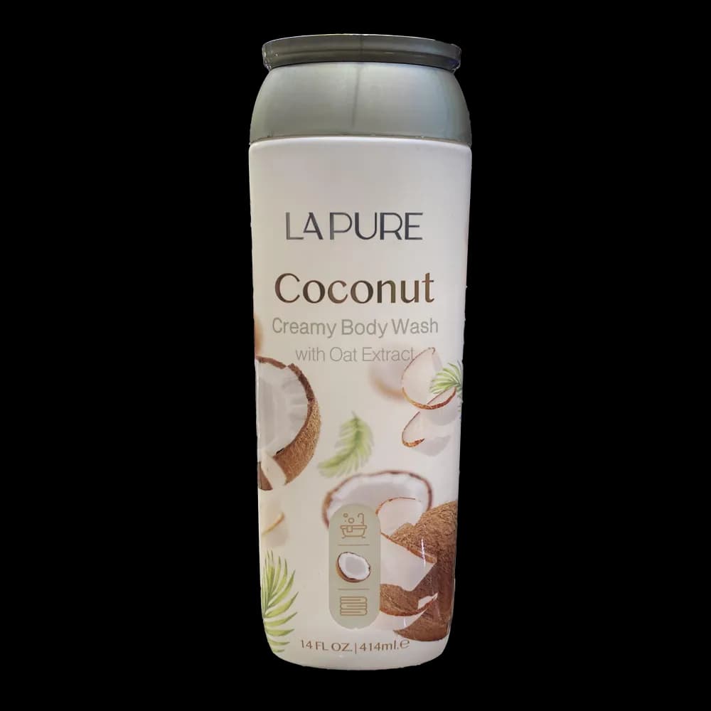 شامپو بدن کرمی لپیور LAPURE مدل Coconut حاوی عصاره جو دوسر حجم 414 میلی لیتر | شامپو بدن مرطوب کننده نارگیل