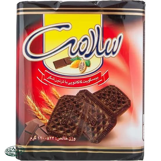 بیسکوئیت با طعم کاکائو سلامت 1.200گ