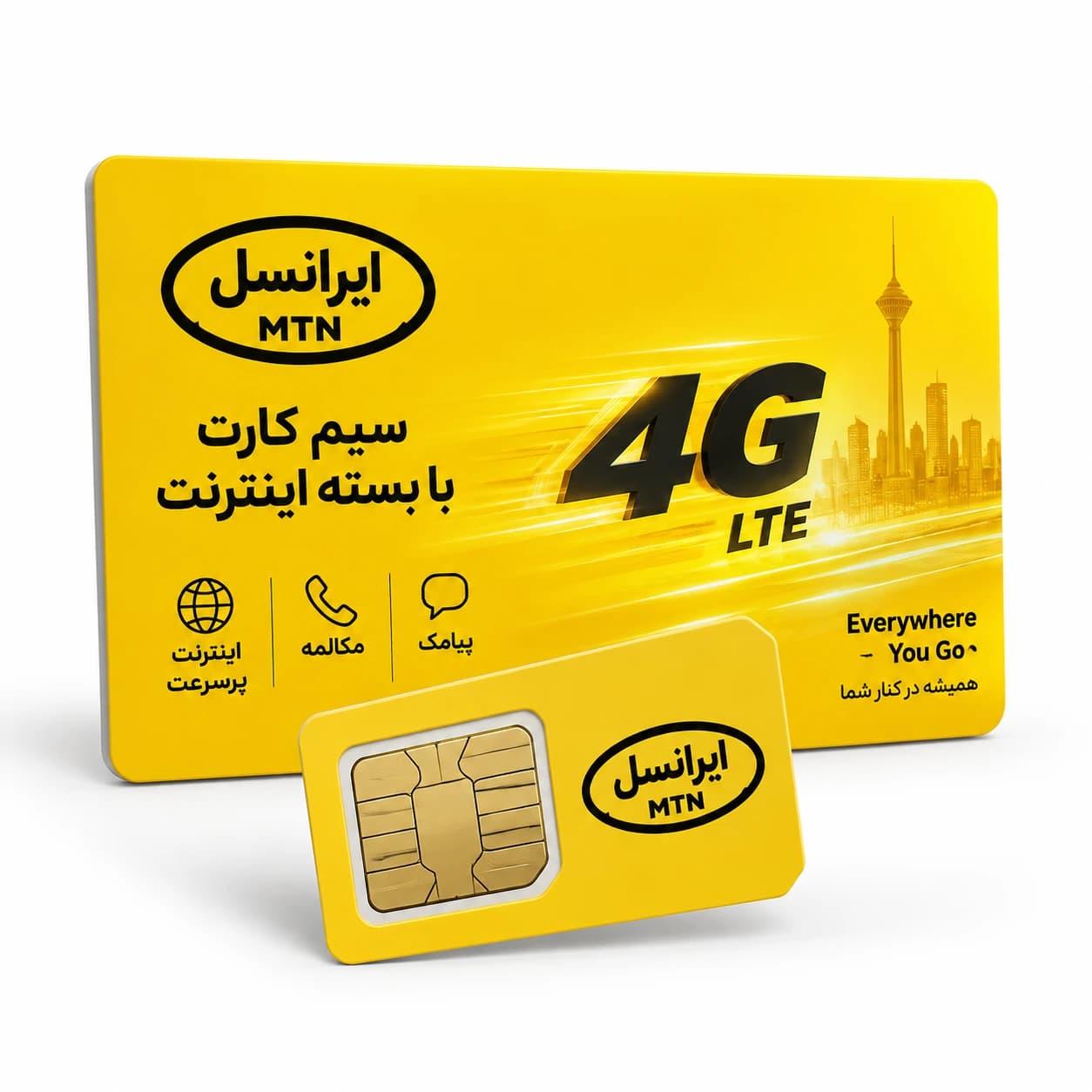 سیم کارت ایرانسل با بسته اینترنت پرسرعت