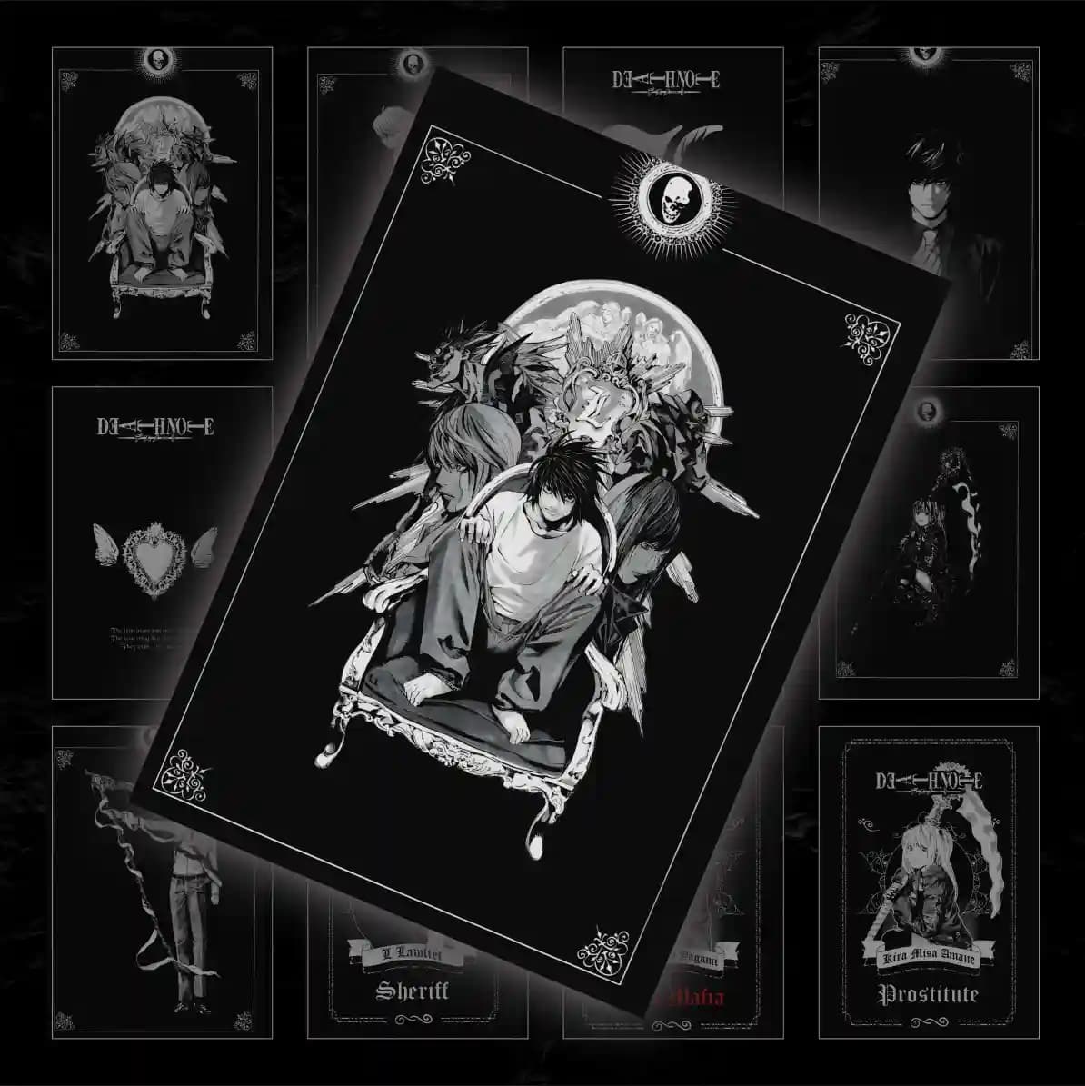 پک پوستر 12 عددی کارکترهای انیمه دث نوت | Death Note