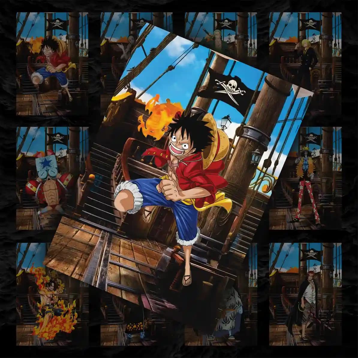 پک پوستر 12 عددی کارکتر های انیمه وان پیس | One piece