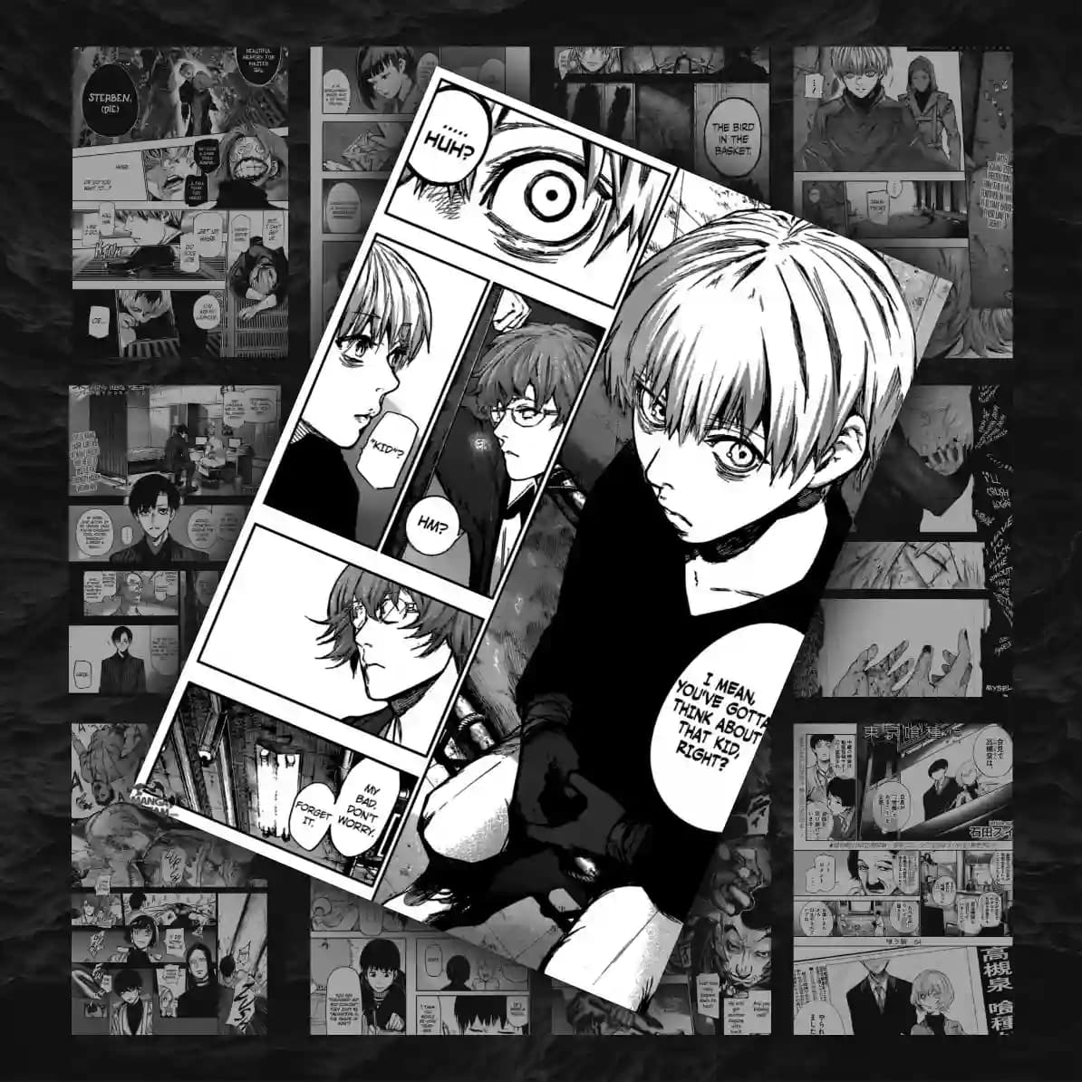 پک 12 عددی مانگا دیواری توکیوغول (2) | Tokyo Ghoul