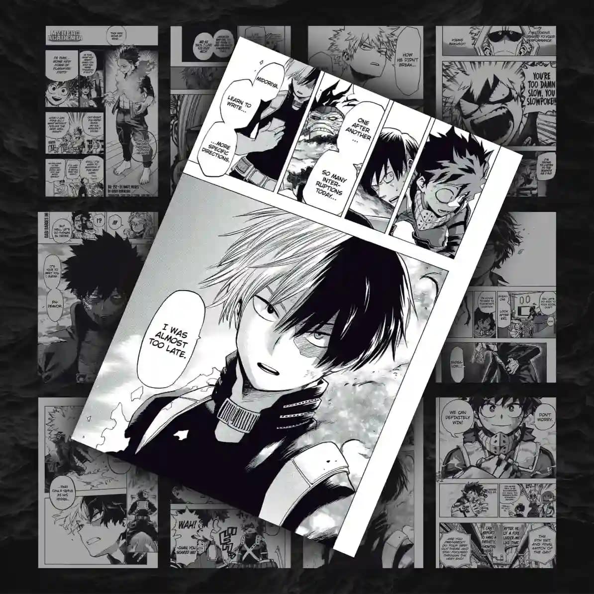 پک 12 عددی مانگا دیواری مدرسه قهرمانان من | My Hero Academia