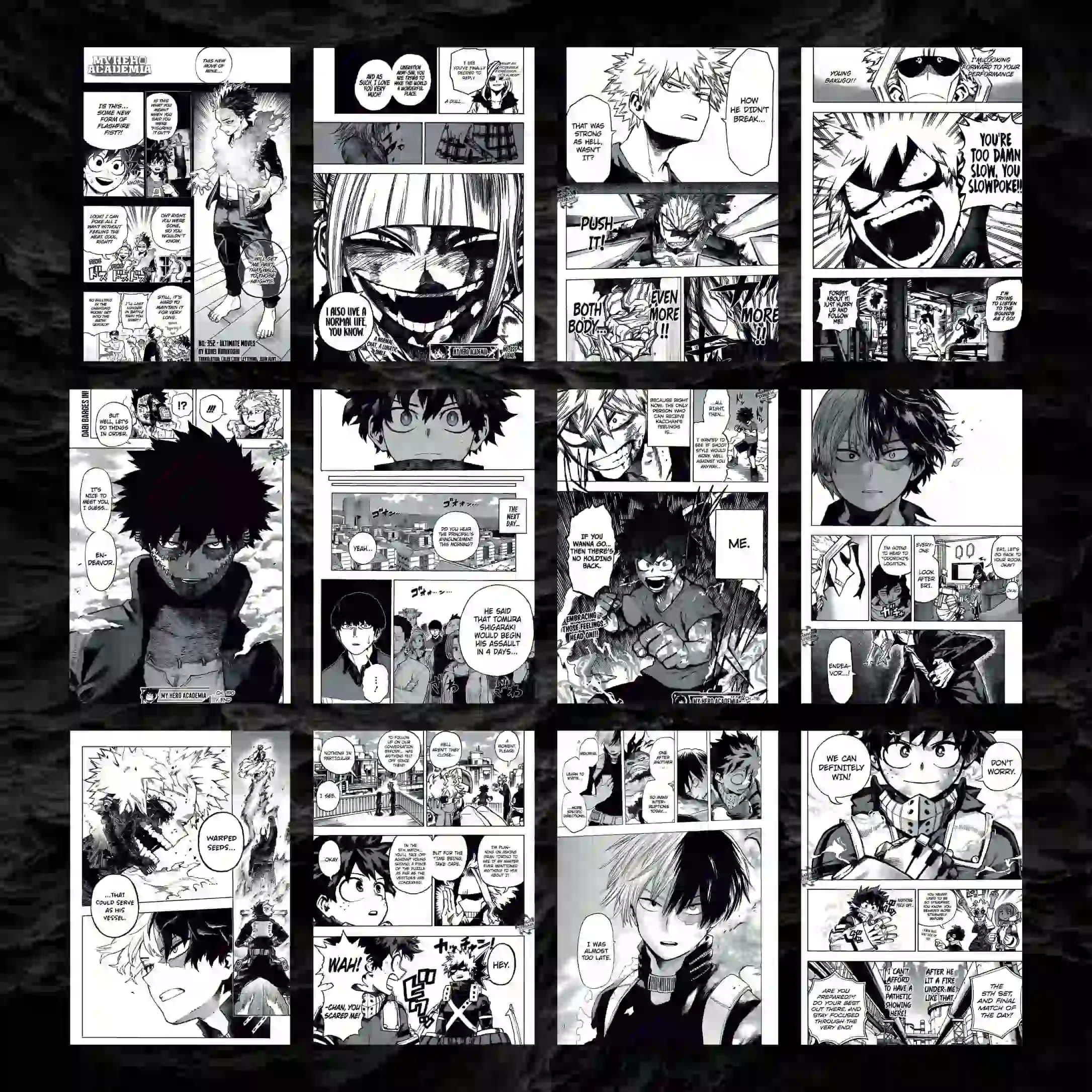 پک 12 عددی مانگا دیواری مدرسه قهرمانان من | My Hero Academia — تصویر ۲