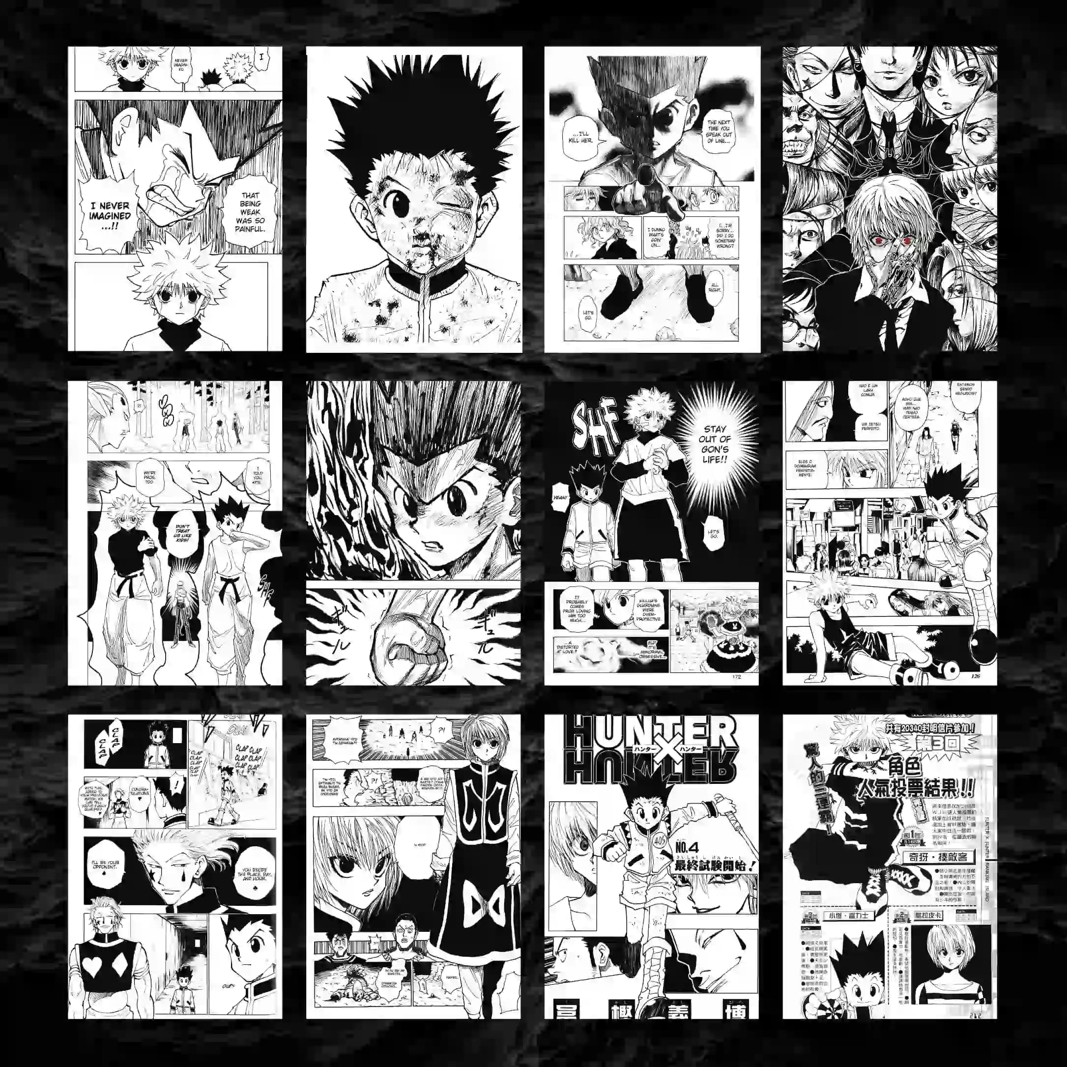پک 12 عددی مانگا دیواری هانتر ایکس هانتر | Hunter x Hunter — تصویر ۲