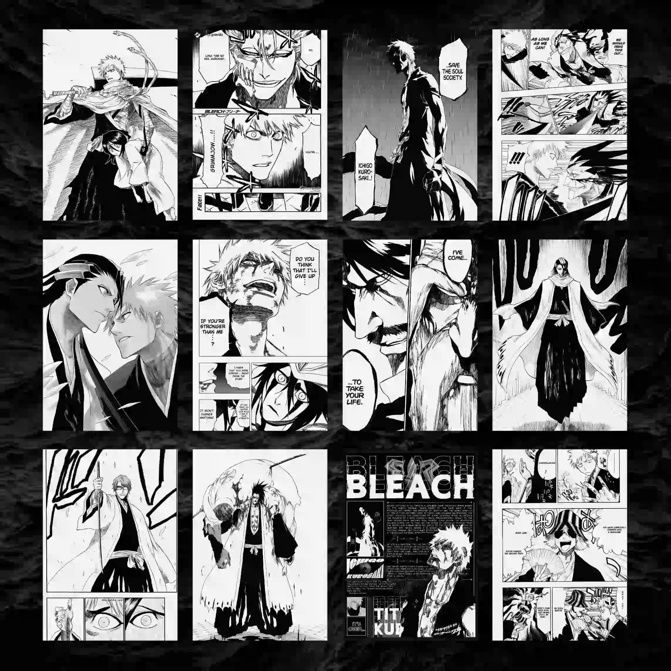 پک 12 عددی مانگا دیواری بلیچ | Bleach — تصویر ۲