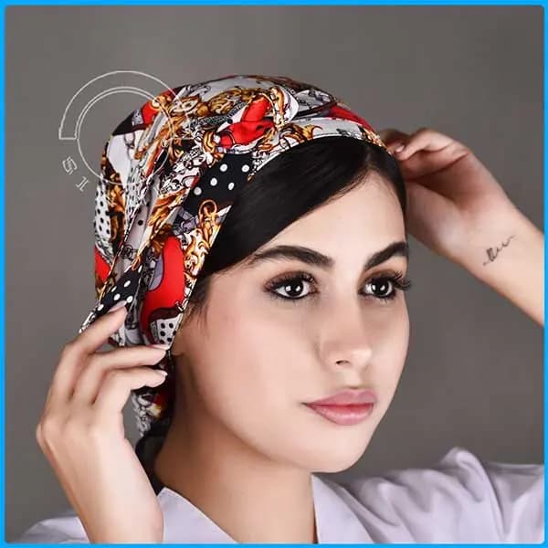 كلاه حجاب طرح‌دار کد 4
