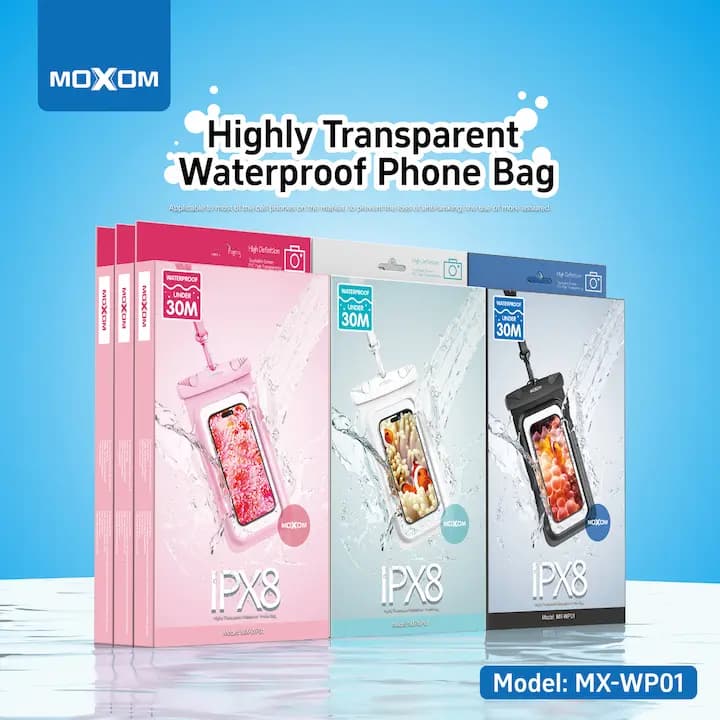 کاور ضدآب گوشی ماکسوم مدل MX-WP01 قابل استفاده در عمق 30 متری با بند گردنی