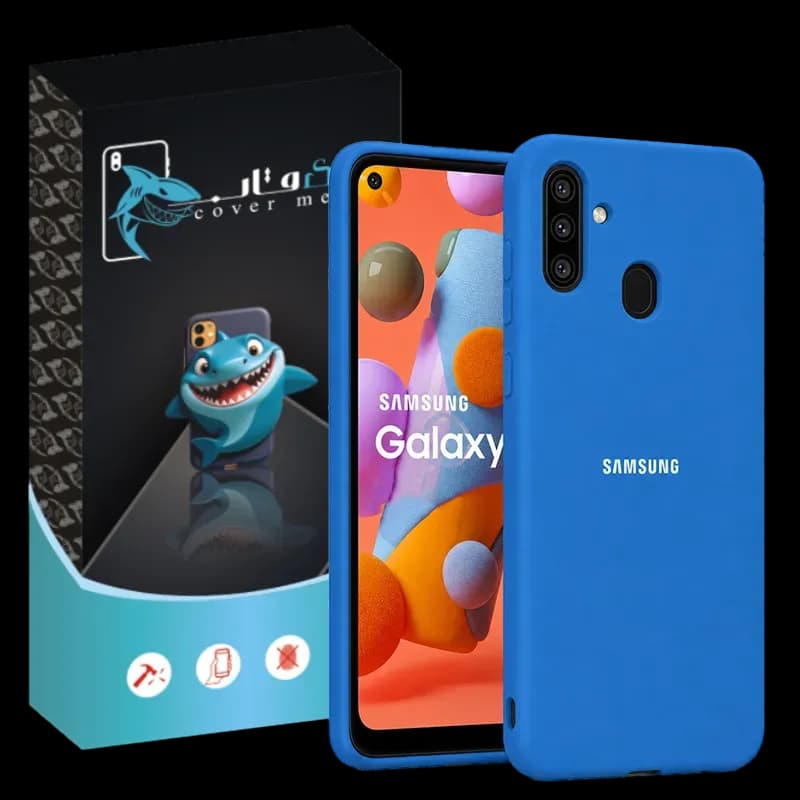 کاور شارک قاب مدل سیلیکونی پاک کنی مناسب برای گوشی موبایل سامسونگ Galaxy A11