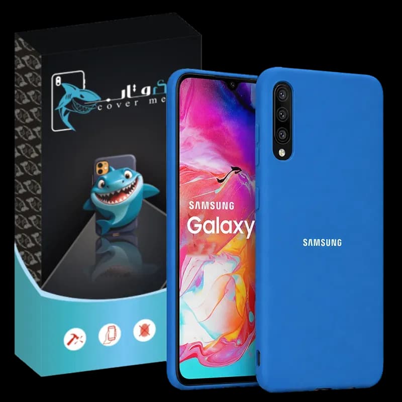 کاور شارک قاب مدل سیلیکونی پاک کنی مناسب برای گوشی موبایل سامسونگ Galaxy A70