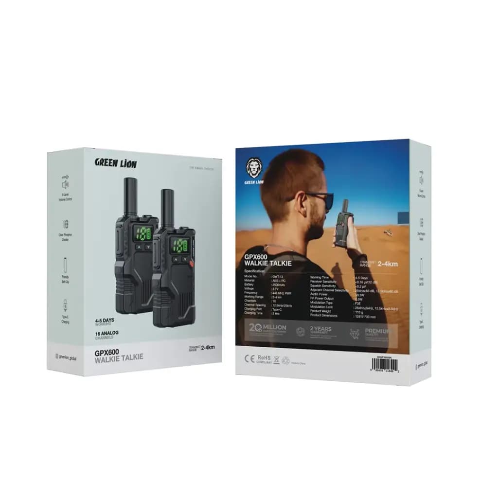 بیسیم دو عددی واکی تاکی Green Lion walkie talkie GPX600 — تصویر ۴