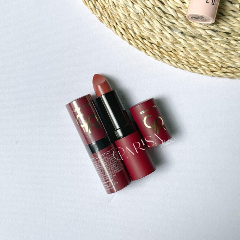 رژلب جامد گلدن رز مدل Velvet Matte کد 16