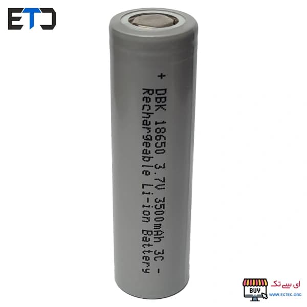 باتری 3.7 ولت 3500 میلی آمپر 18650 دی بی کی DBK