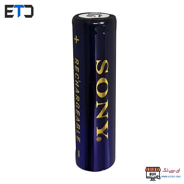 باتری لیتیوم یون قابل شارژ 10000 میلی آمپر سونی ICR-18650 نوک دار