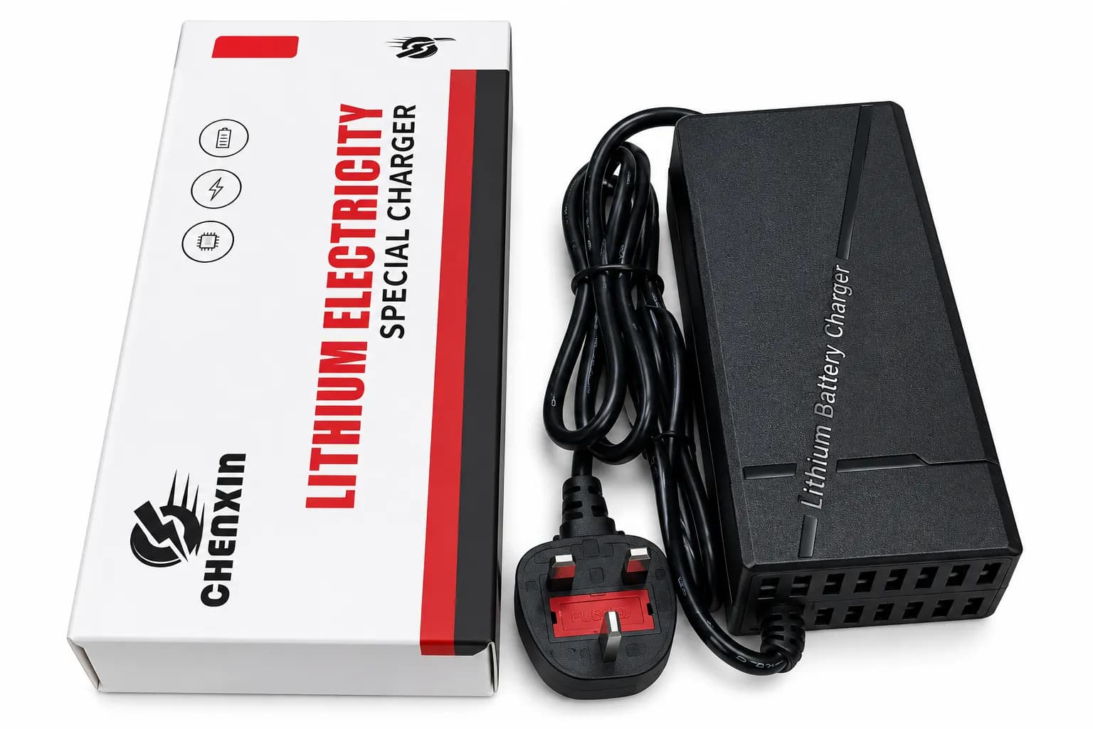 شارژر فن‌دار ۳۶ ولت اسکوتر برقی بدون صندلی | 36V Scooter Charger