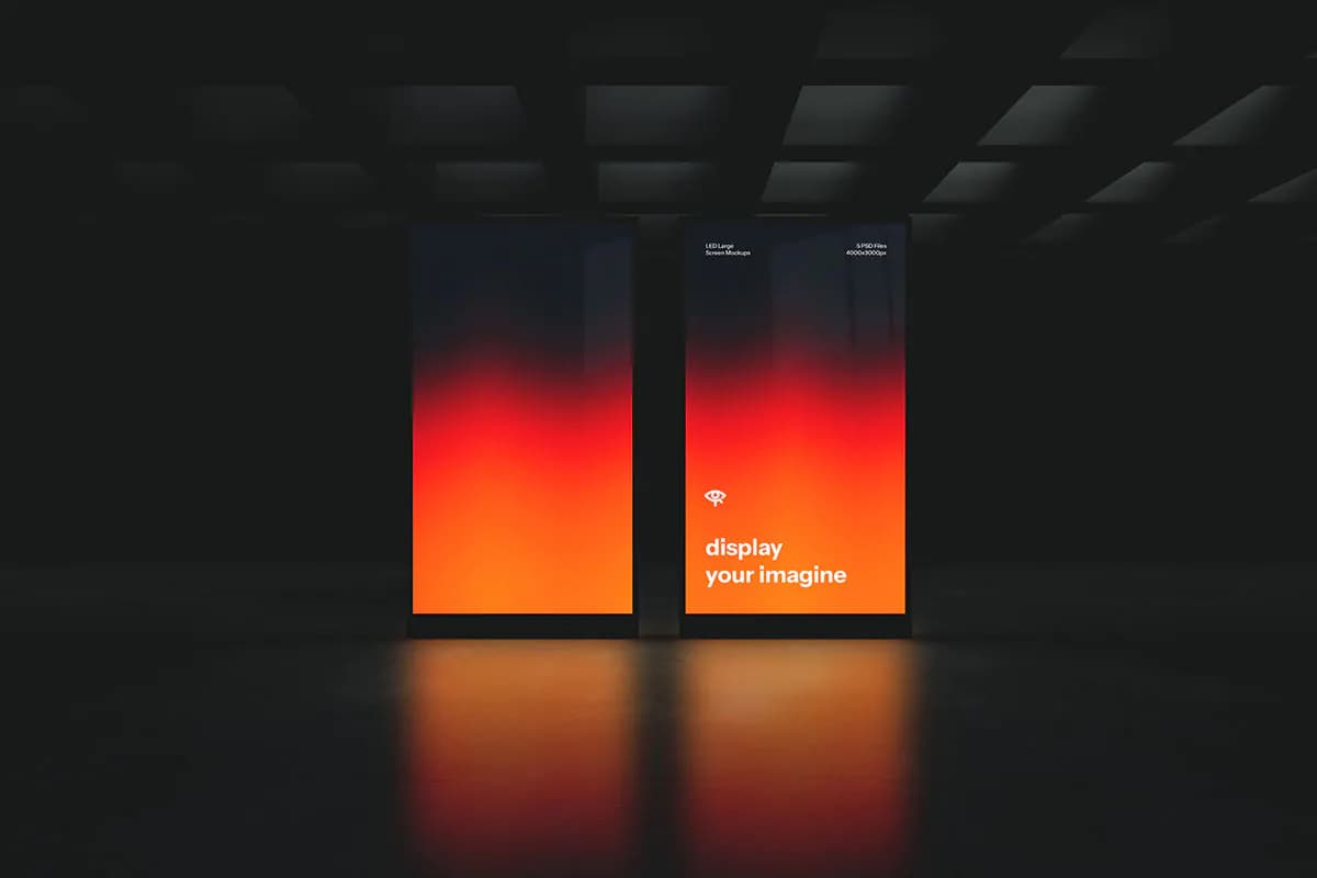 موکاپ LED تبلیغاتی بزرگ — تصویر ۶