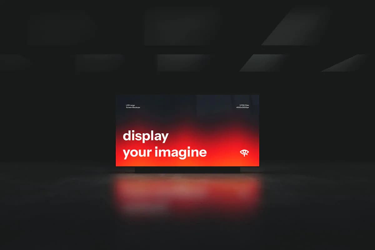 موکاپ LED تبلیغاتی بزرگ — تصویر ۴