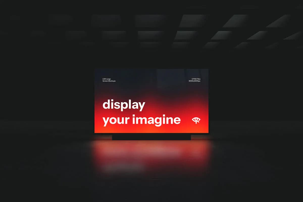 موکاپ LED تبلیغاتی بزرگ — تصویر ۵