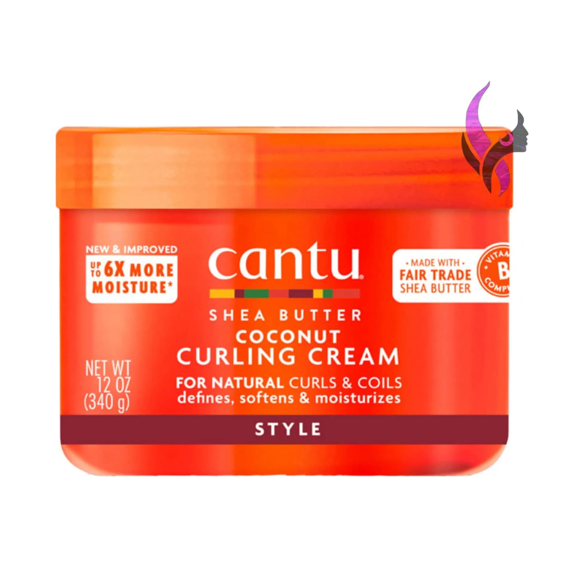 کرم حالت دهنده موی فر حاوی شی باتر و نارگیل کنتو Cantu مدل Curling Cream(340 گرم) — تصویر ۳
