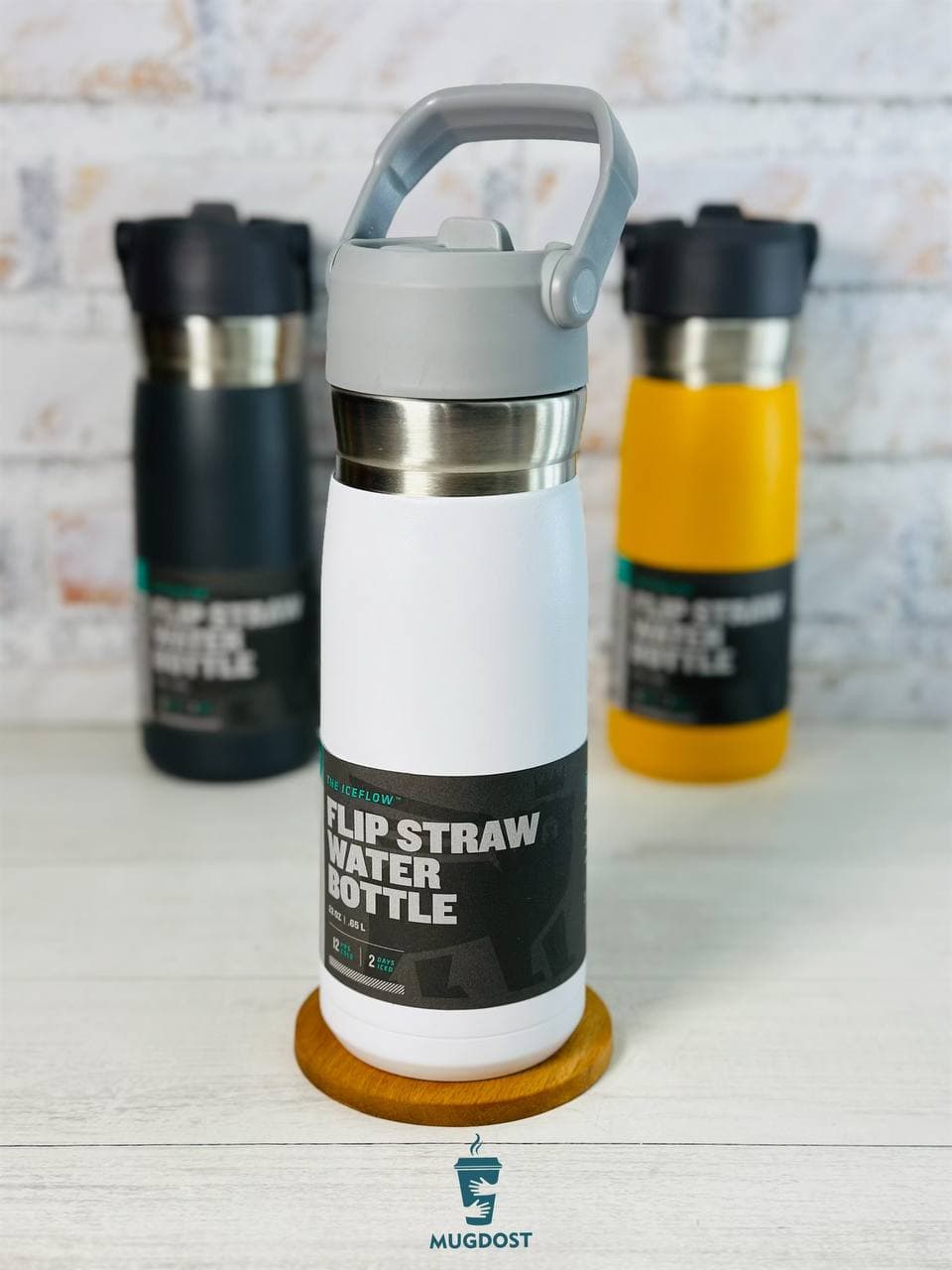 قمقمه استیل استنلی Stanley The IceFlowTM Flip Straw Water Bottle .65L — تصویر ۶