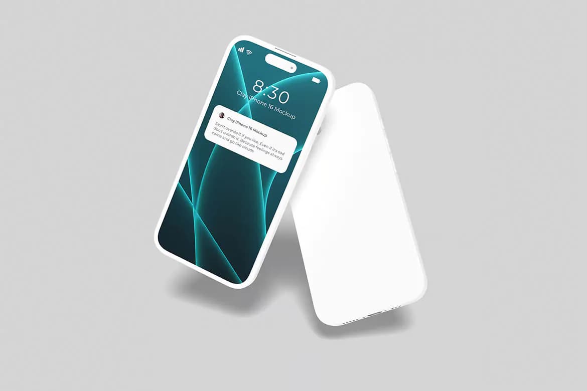 موکاپ آیفون 16 Clay — تصویر ۵