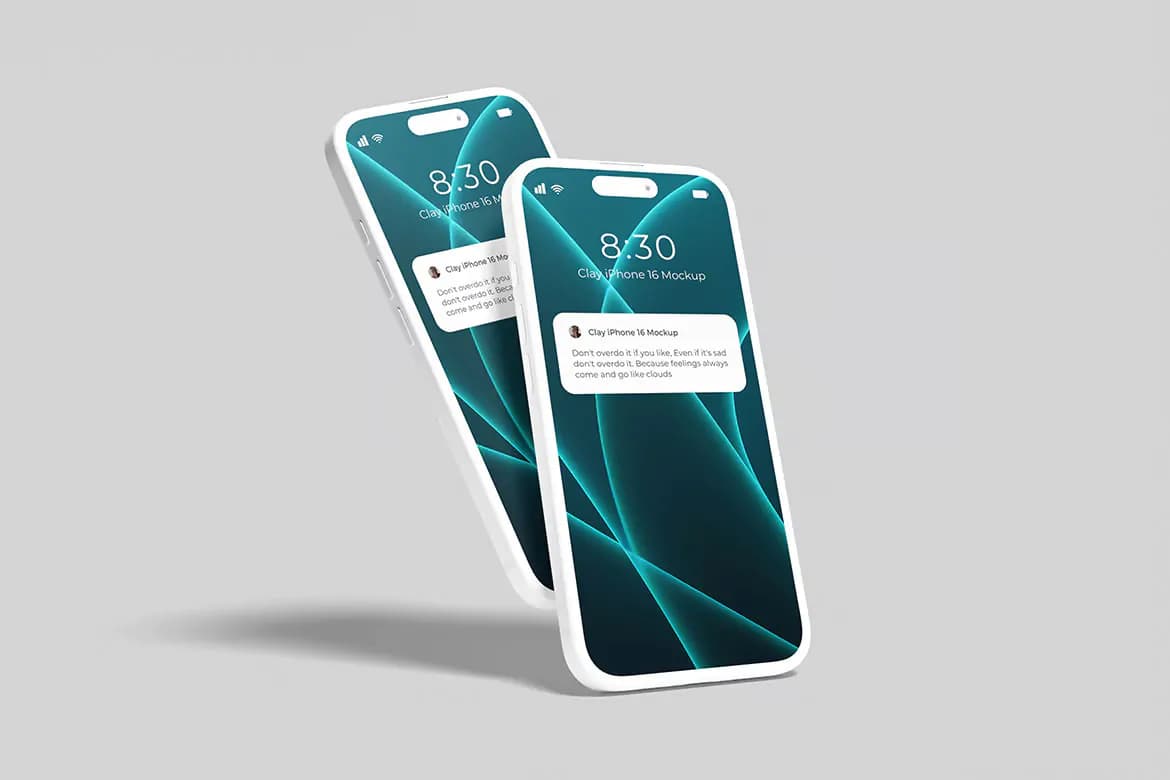 موکاپ آیفون 16 Clay — تصویر ۳