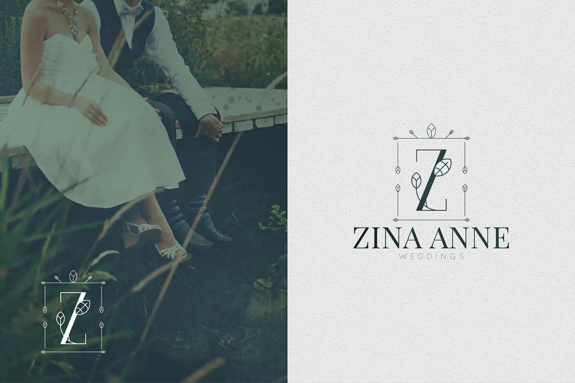 لوگو حروف A – Z طرح گل — تصویر ۲