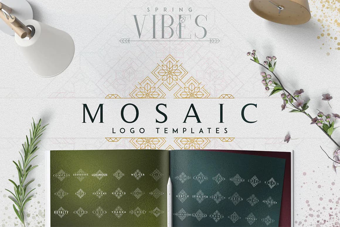 40 طرح لوگوی موزاییکی