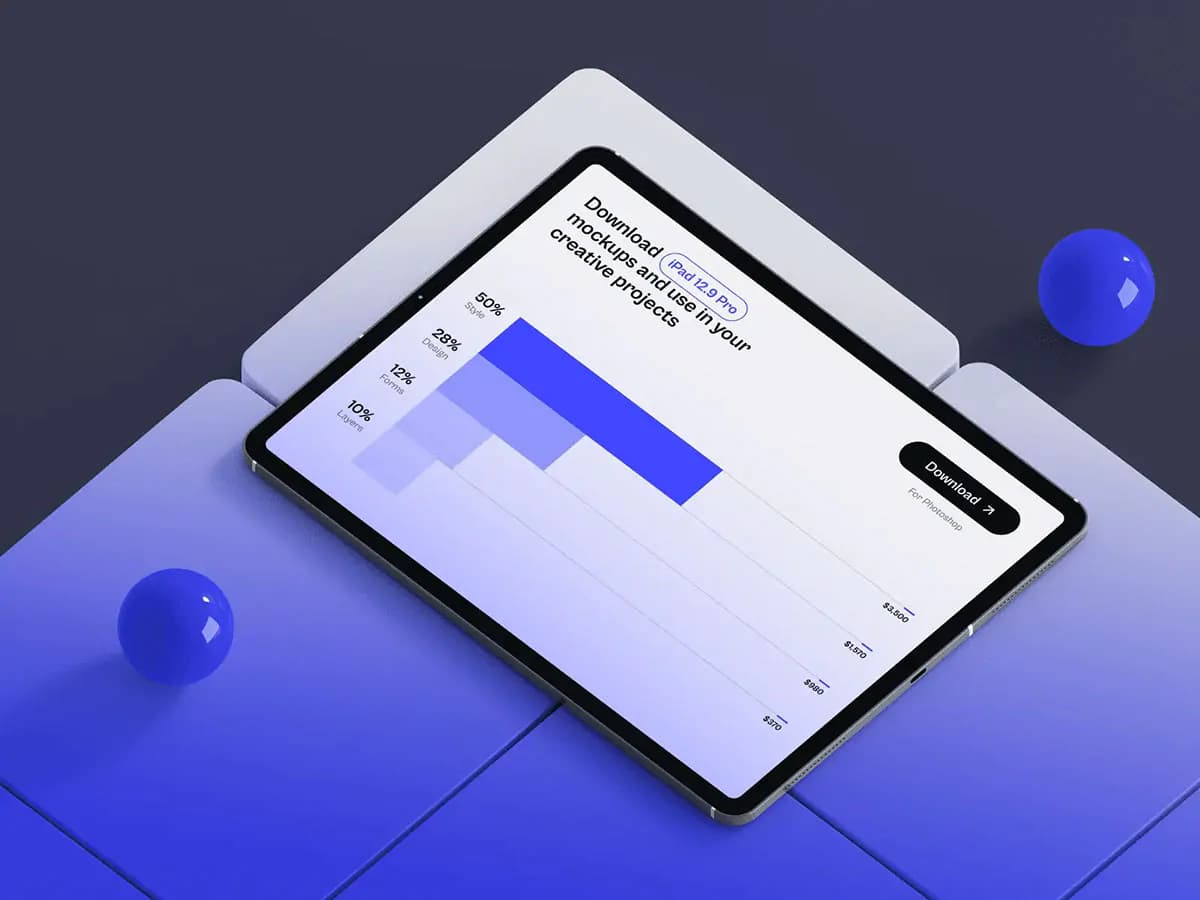 موکاپ iPad Pro – 9 فایل — تصویر ۲