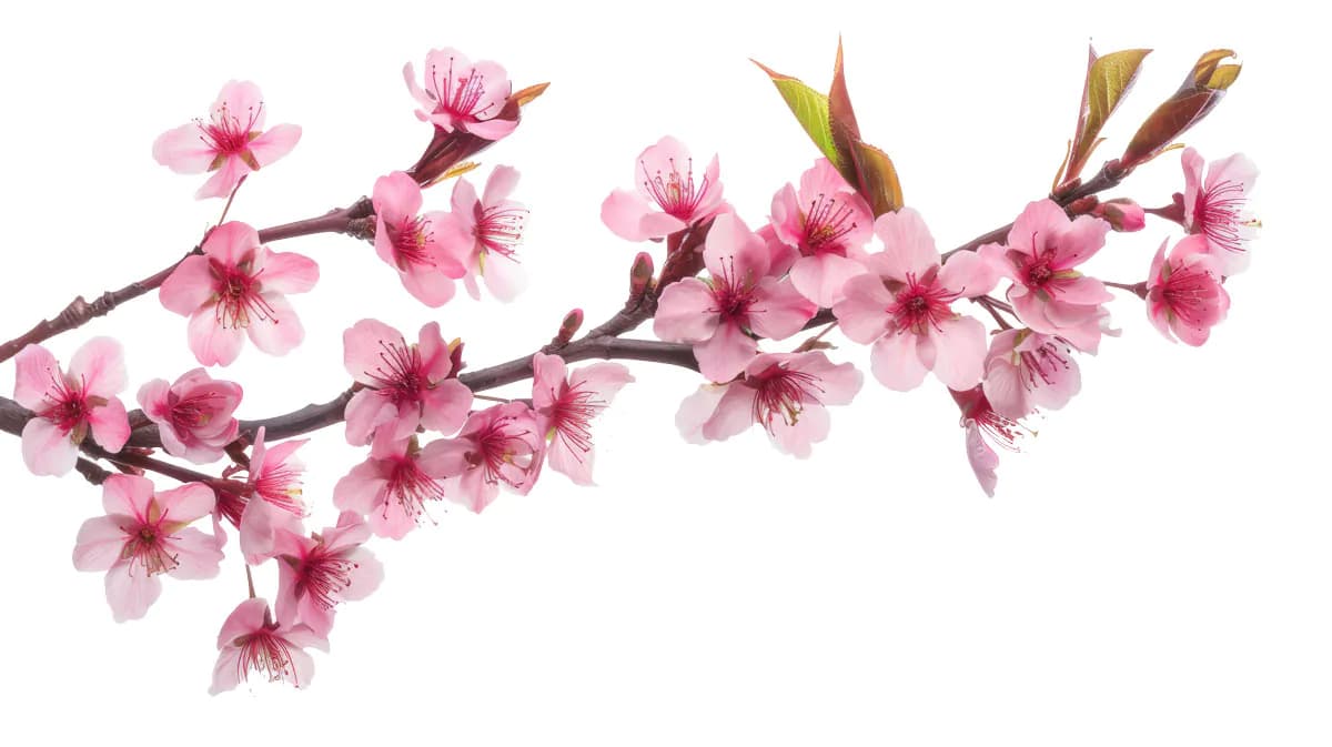 شاخه شکوفه گیلاس PNG