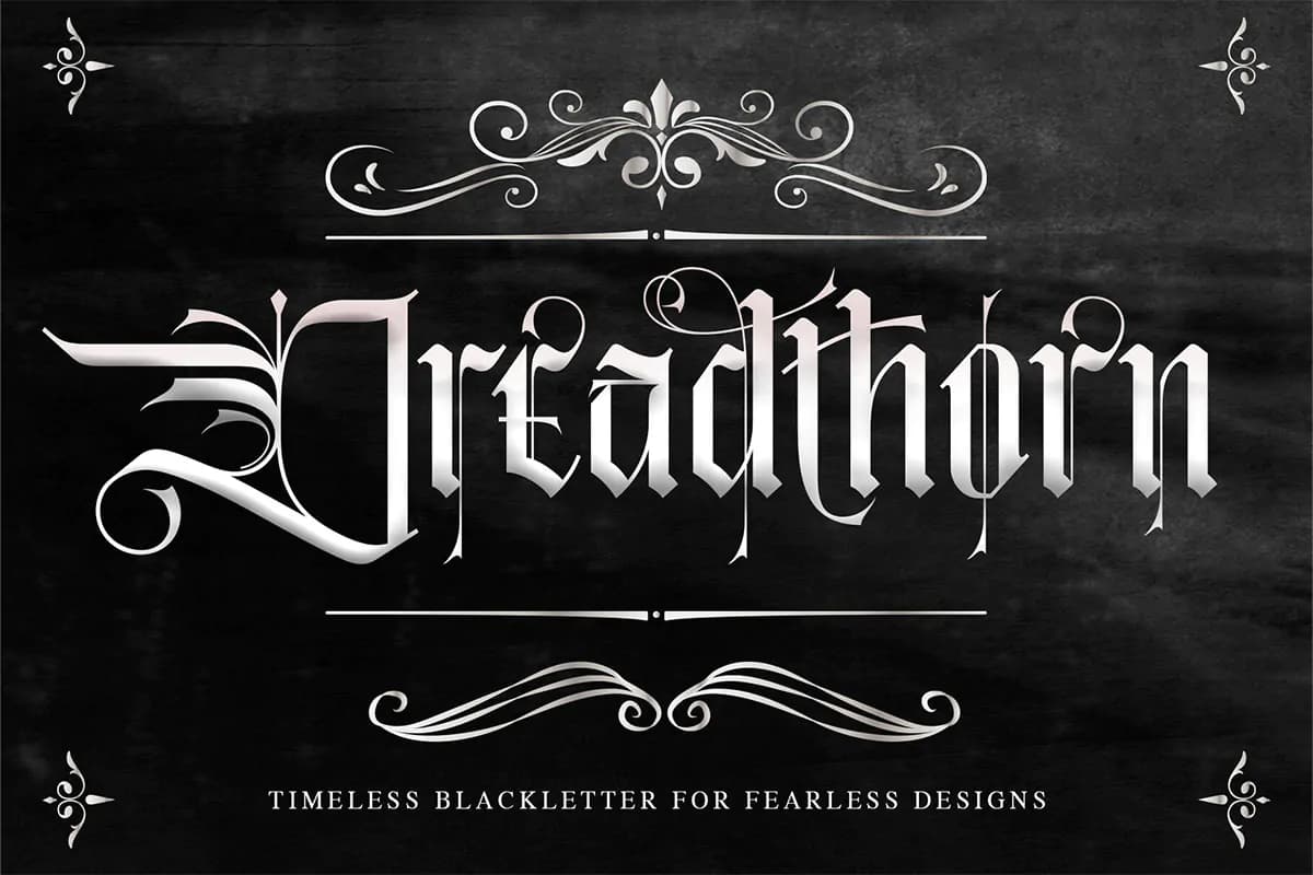 فونت کلاسیک مخصوص تتو Dreadthorn