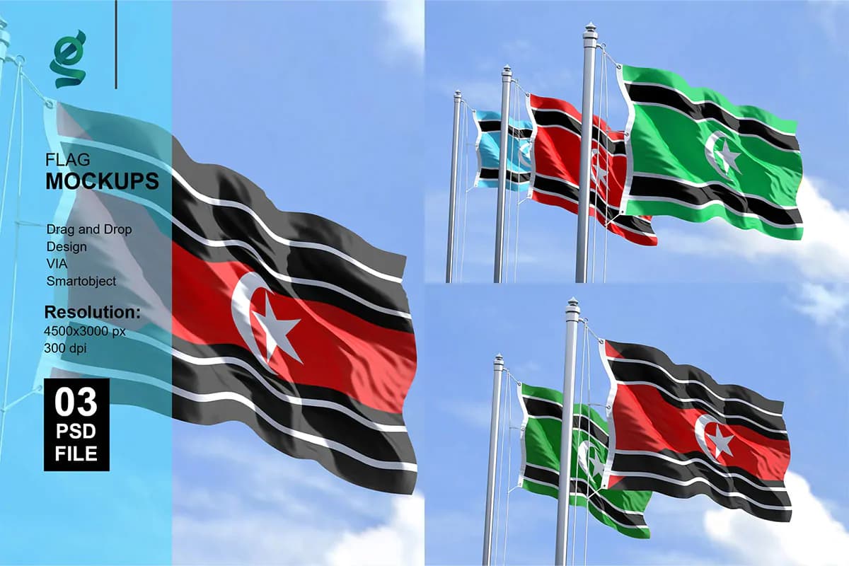 موکاپ پرچم