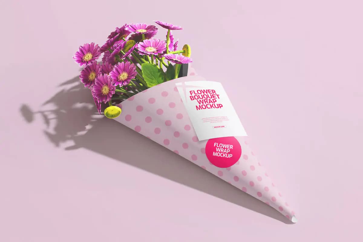موکاپ دسته گل — تصویر ۴