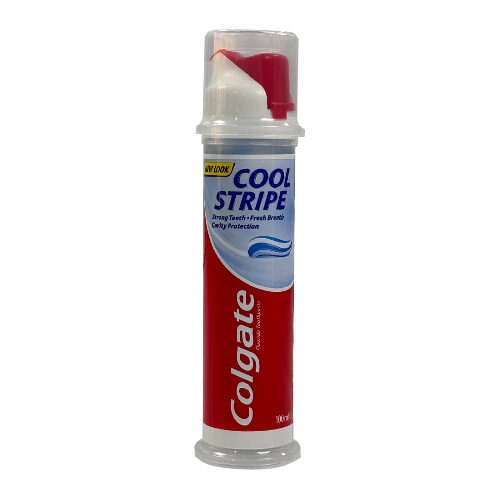 خمیر دندان ضد پوسیدگی پمپی کلگیت مدل Cool Stripe حجم 100 میل