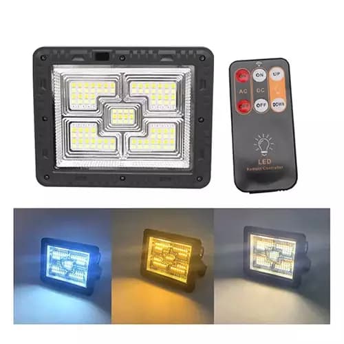 پروژکتور شارژی خورشیدی 200 وات ریموت دار OKGO مدل FA-8038 — تصویر ۶
