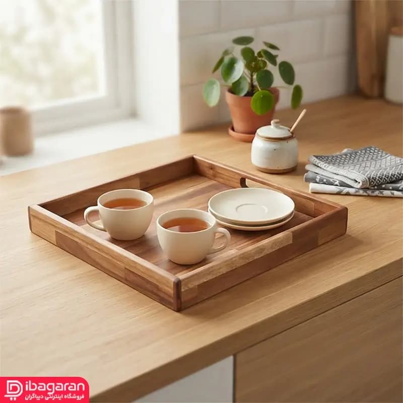 سینی چوبی یاکا مدل آکاسیا — تصویر ۷