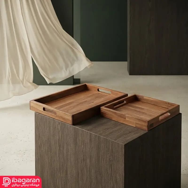 سینی چوبی یاکا مدل آکاسیا